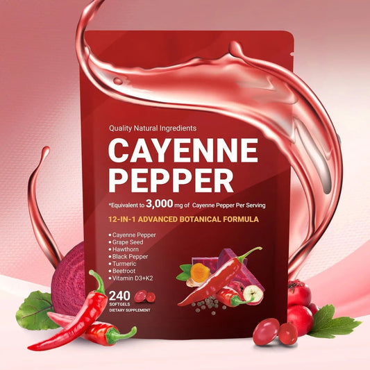 VitalFlow Cayenne Energy Boost Softgels
